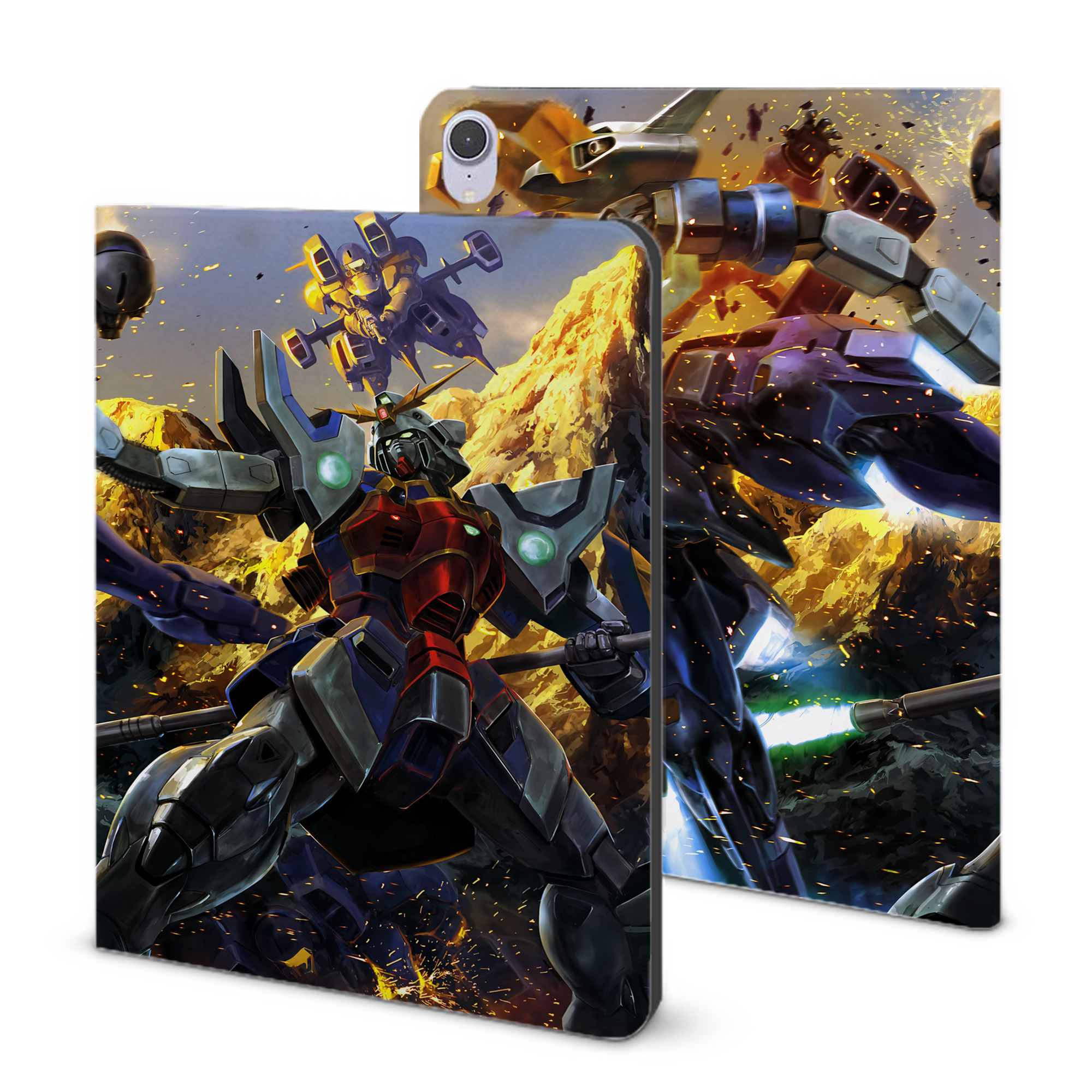 （画像用） 機動戦士ガンダム Mobile Suit Gundam IPad ケース ブック型 PUレザー TPU 耐衝撃 軽量 薄型 ペン収納なし 全面保護 IPad 各モデル対応